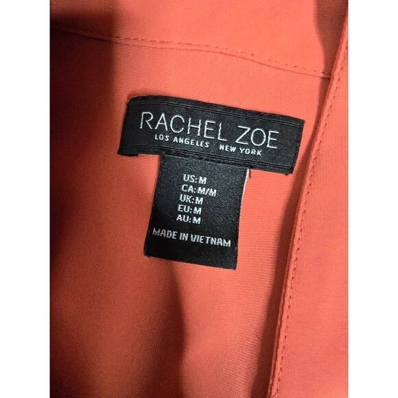 Rachel Zoe Orange Boxy Loose Button Down Shirt - Picture 5 of 11